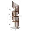 Walnut color-five-layer solid wood cat climbing frame