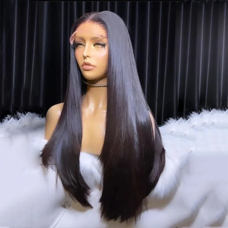 Bone Straight Human Hair Wigs Wholesale Cuticle Aligned Mink  display picture 2
