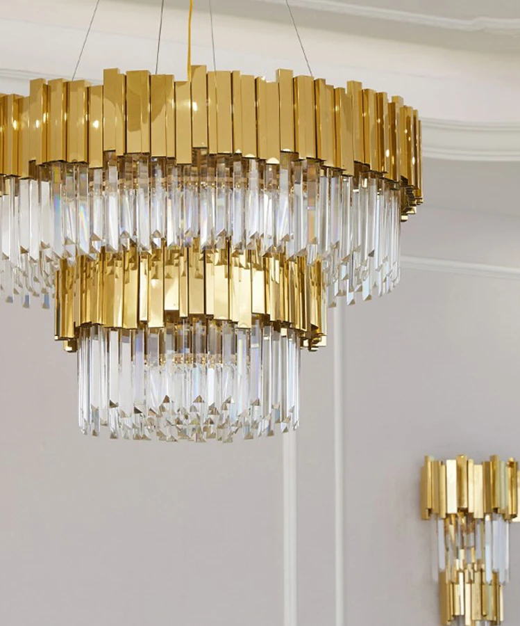 Modern Hotel Lobby Luxury Crystal Hanging Light Crystal Chandelier ...