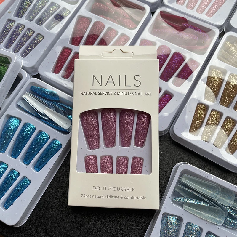 2023 оптовая продажа акриловые накладные ногти искусственные французский