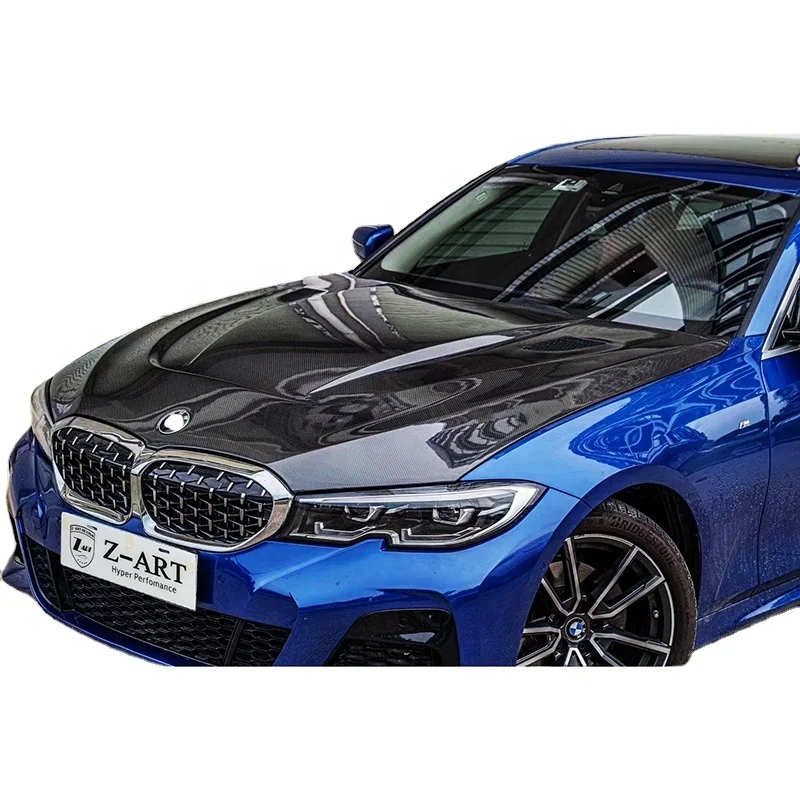 Source Z-ART 2020 G20CSエンジンボンネットBMW G20用GTSカーボン