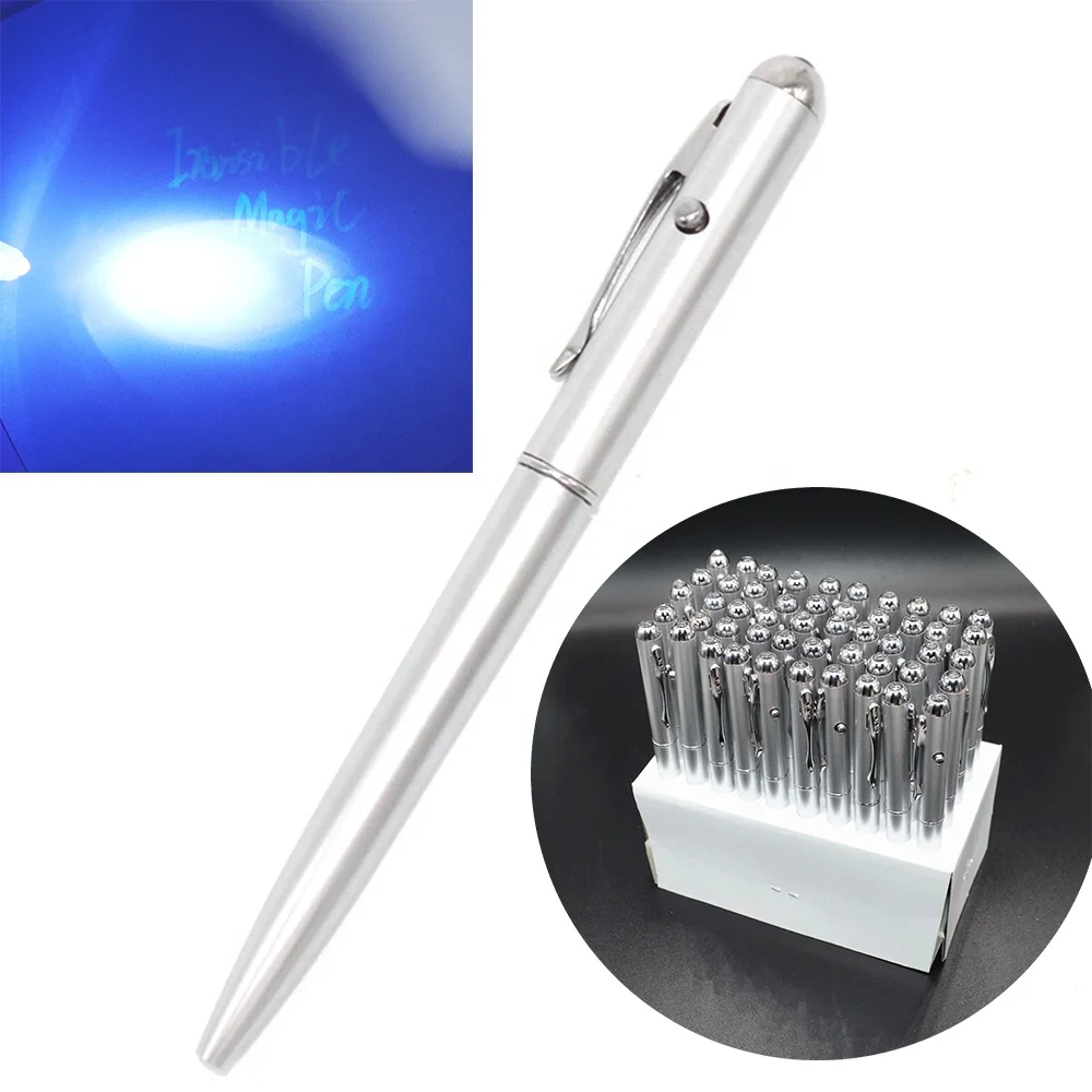 LED UV Light Ballpoint Pen with Invisible Ink Pen Novelty Item for Gifts School Office Supplies