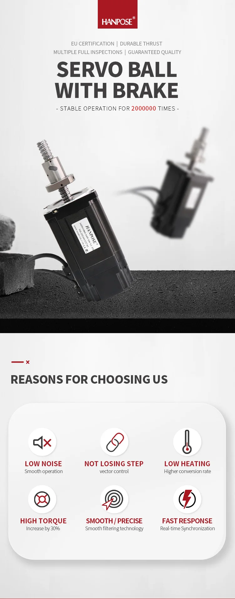 product hanpose 6a 3v ball screw stepper motor nema34 34hs11860 1605 yc pd  18  100 400mm 86 stepper motor for 3d printers-2