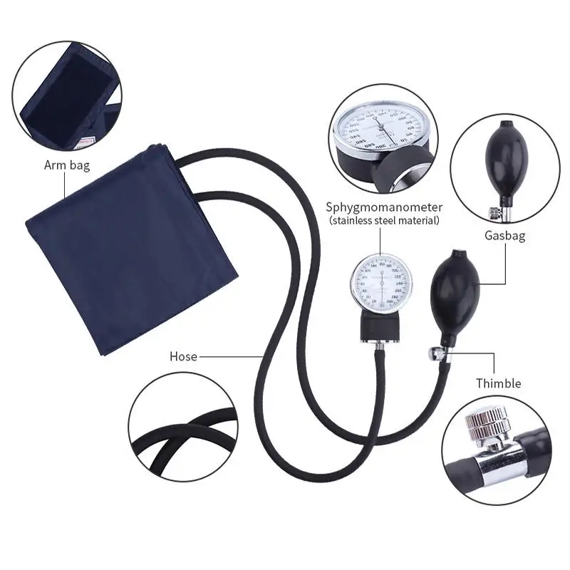 Stethoscope blood pressure cuff measuring instrument for blood pressure monitor