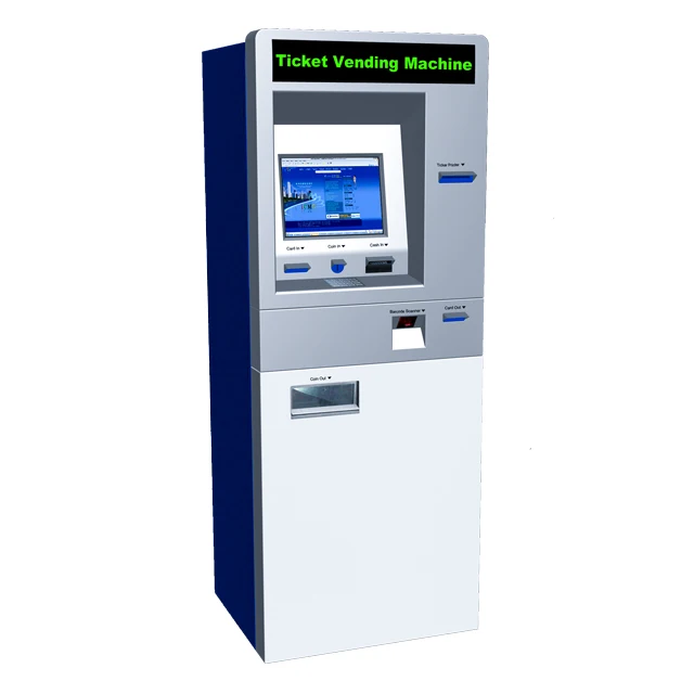 KMY Free-standing Lobby Type Cash/bill Acceptor/dispenser TVM Ticket Vending Machine/Kiosk