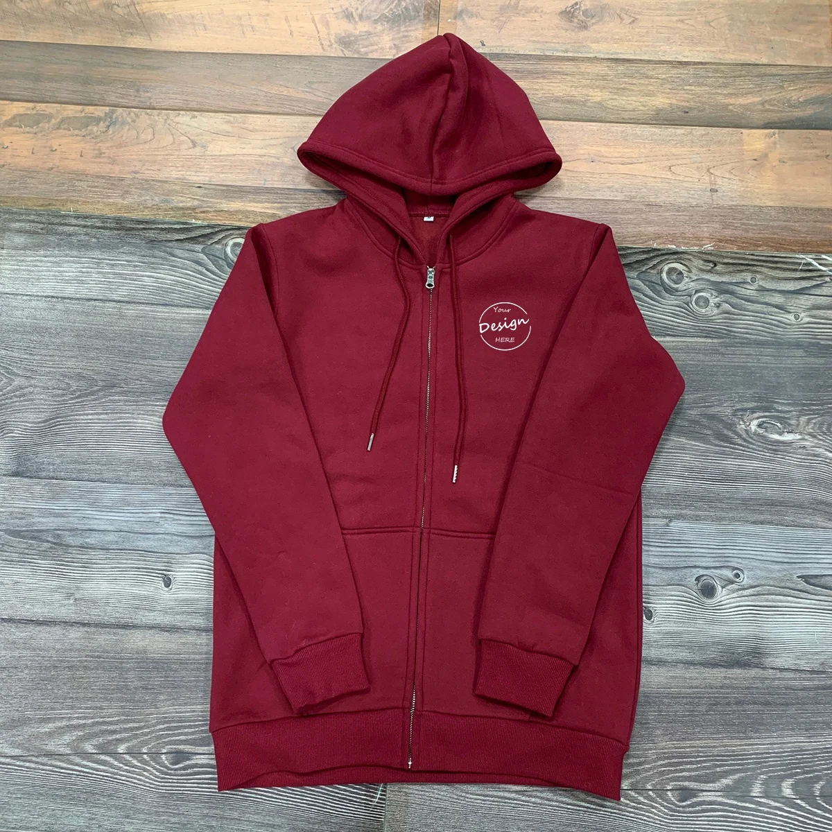 JL125D All Over Print Hoodie Cotton Zip up Hoodie Zipper Heavyweight Fleece Hoodie Men