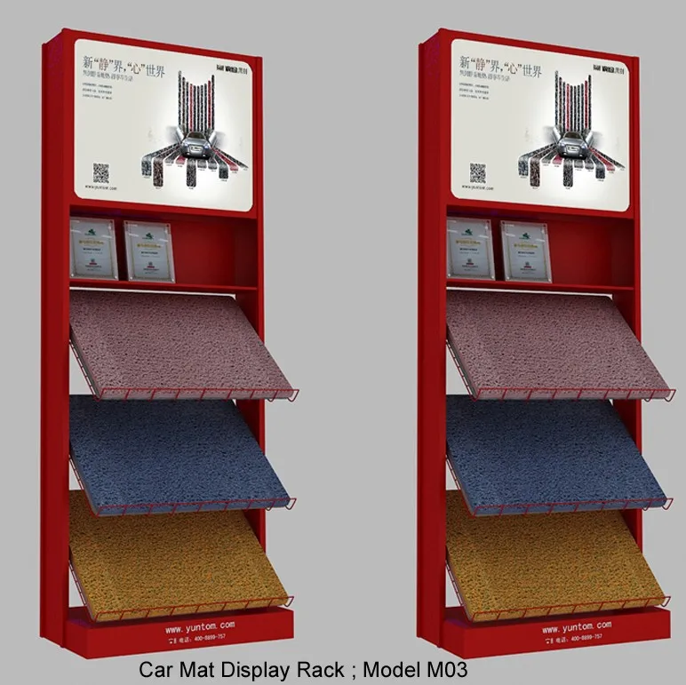 Brand Customized Metal Car Mat Display Rack Car Floor Mat Display Rack