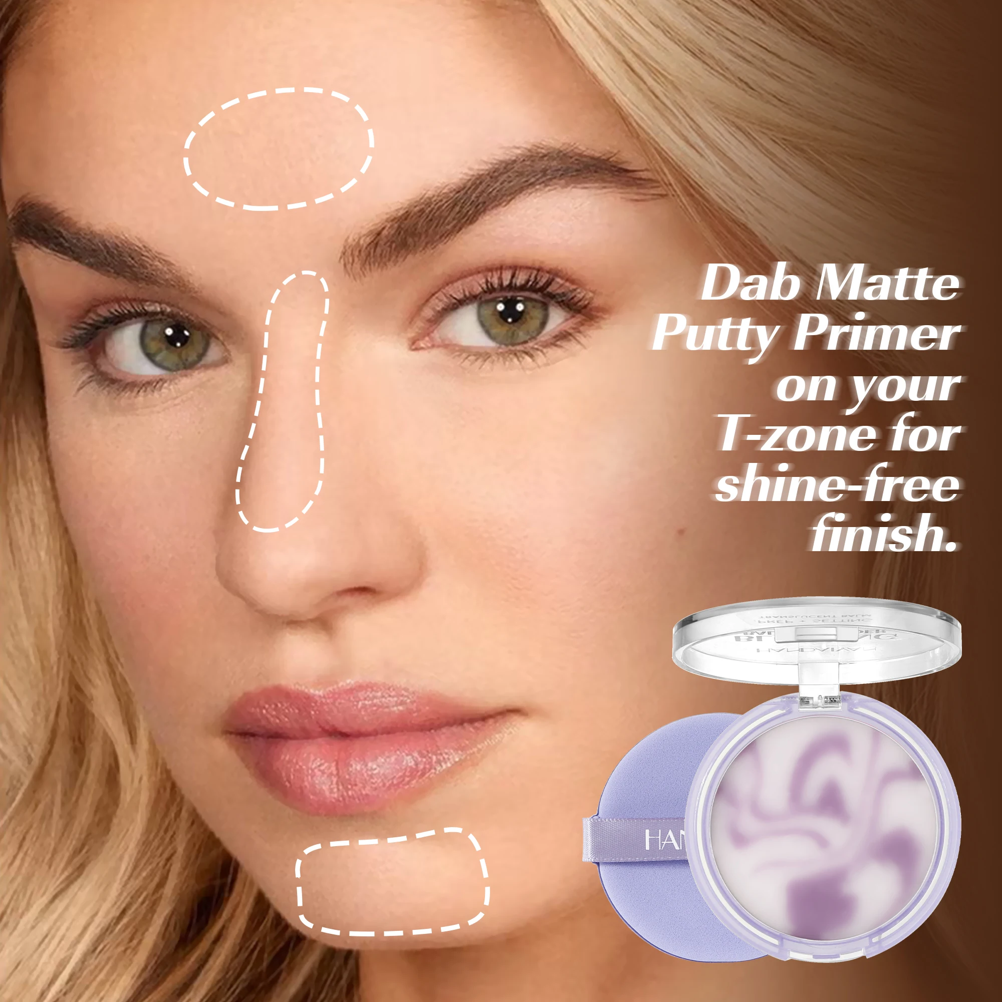 HANDAIYAN Blurring Balm Powder Setting Translucent Ointment Balm Shine Free Finish Long-Lasting Oil Control Hydration Makeup