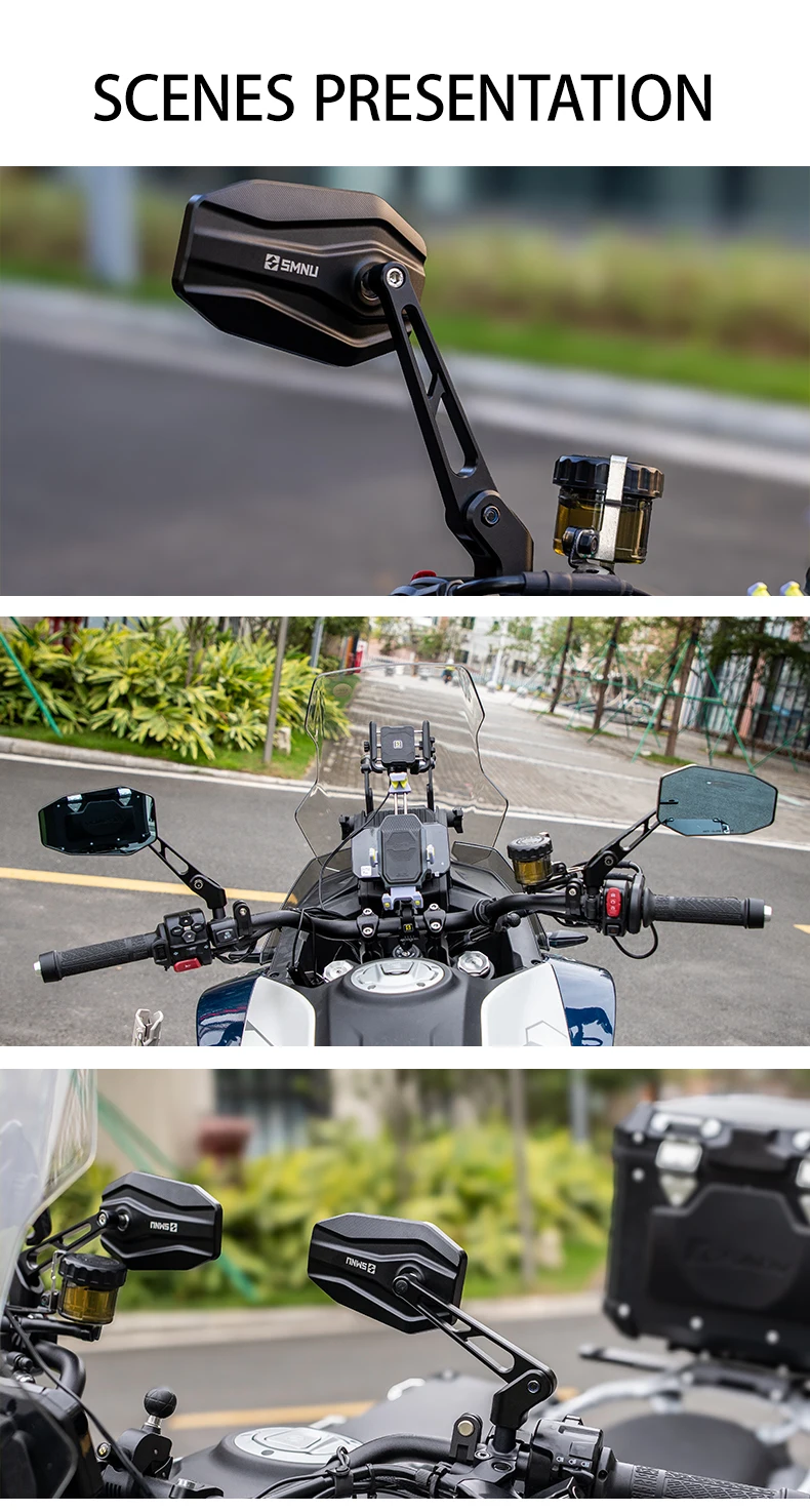 product smnu motorcycle rear view mirror general blue clear purple rear mirror motorcycle side mirror motorcycle rearview mirrors-12