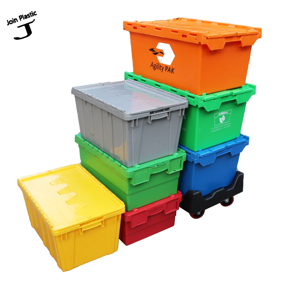 Присоединяйтесь к Высокое качество наращиваемых Сумка-тоут ящик для хранения с присоединённой крышкой контейнер пластиковая вращающаяся коробка для хранения с замком крышкой сумка ящик