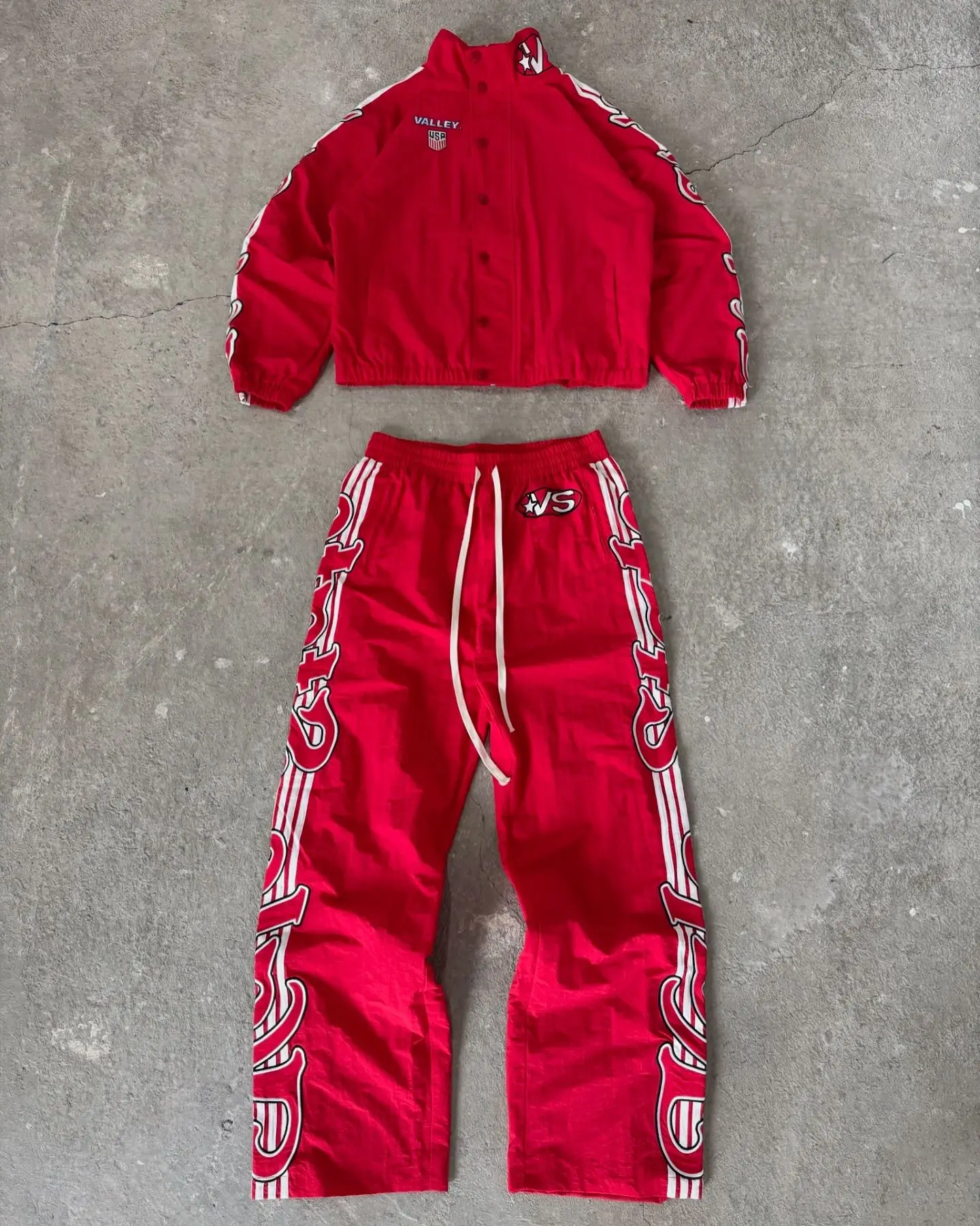 Custom Nylon Track Stacked Sets Embroidered Sweat Suits Men Two Pieces Flare Pants Sets Hoodies Tracksuits Sweatsuit for Men