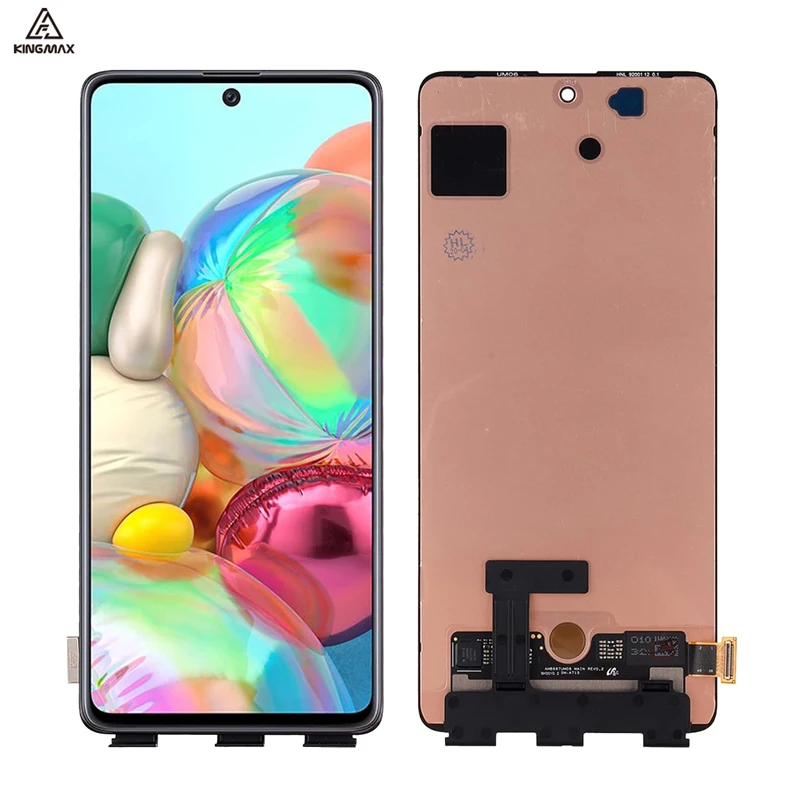Oled ukuran asli inci, layar LCD untuk Samsung Galaxy A71/A715, layar  LCD asli untuk Samsung A715
