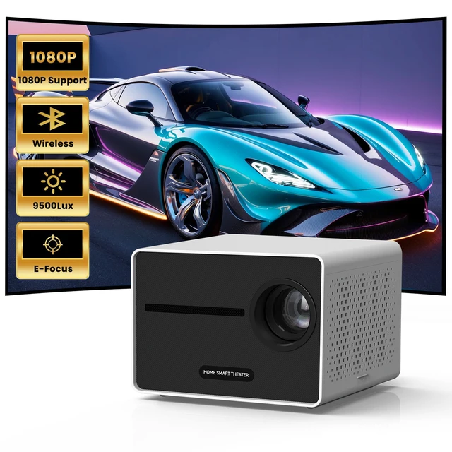 MINI Portable 4K 1080P Projector Bluetooth WIFI Electric Focusing Bedroom Office Cheap Guangdong Projector