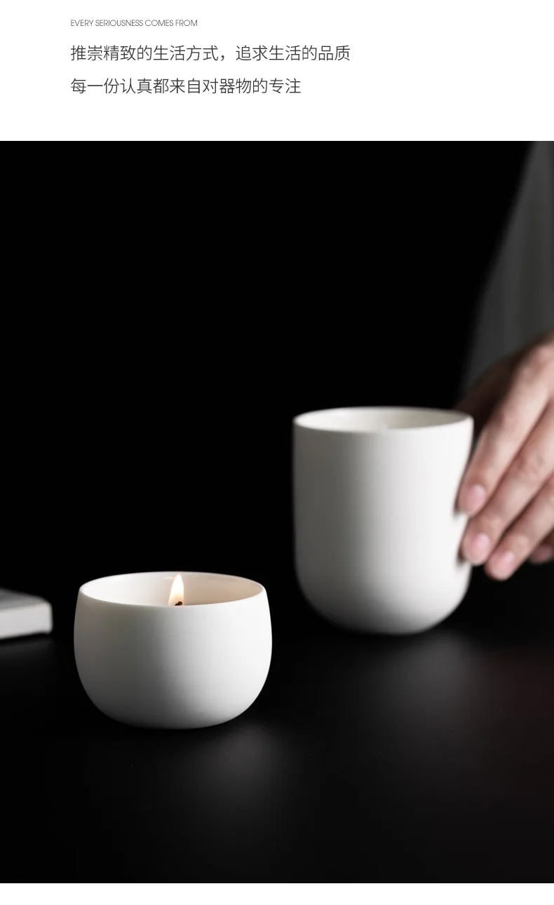 High Luxury simple white Matte Empty Candle Jar for Soy Wax Candle.jpg