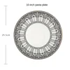 Assiette plate blanche de 10 pouces