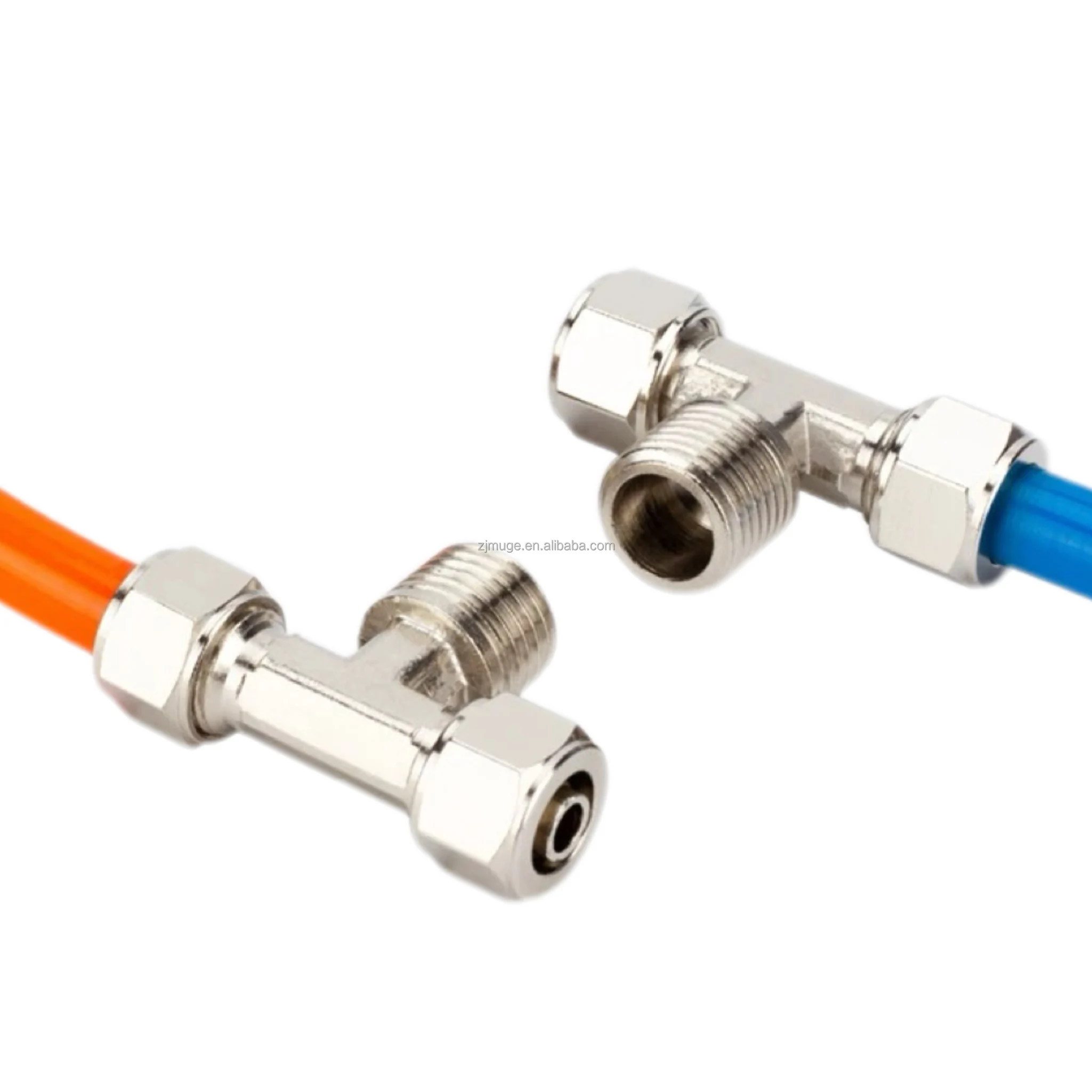 Raccordi Pneumatici Run Tee 1/8'' OD – NPT 1/8'' Girevoli – Confezione Da 5 Pezzi – WIC Valve