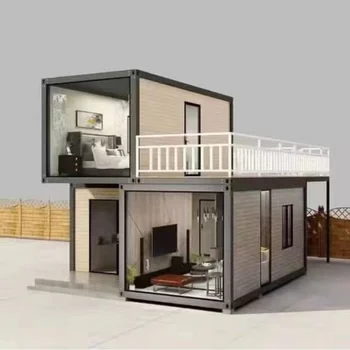 Easy Assemble Combined Container House Flat Pack Prefab Living Container House Collapsible Container House