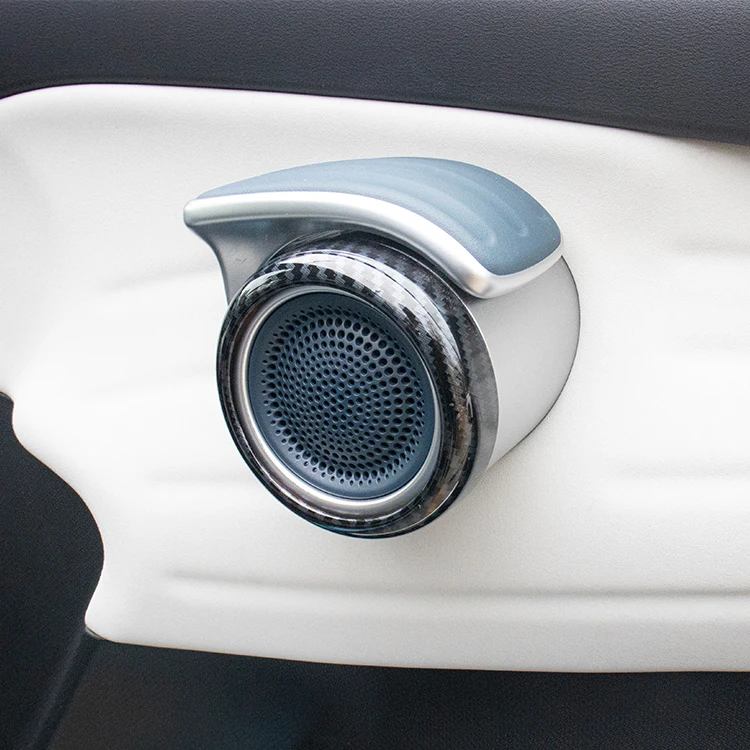 ATTO3 Accessories ABS Carbon Fiber Four Door High Speaker Tweeter Cover Car Horn Cover For BYD ATTO 3 Yuan Plus manufacture
