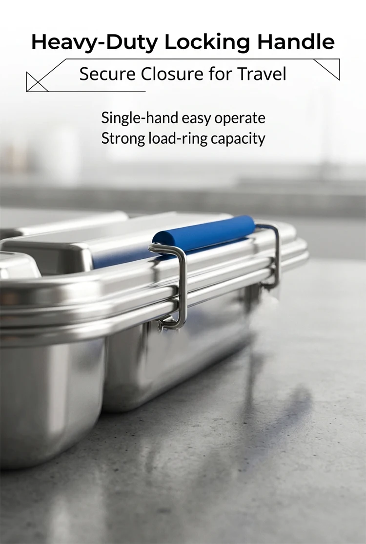 KOLINK 5-Compartment Stainless Steel Bento Box Detail 5