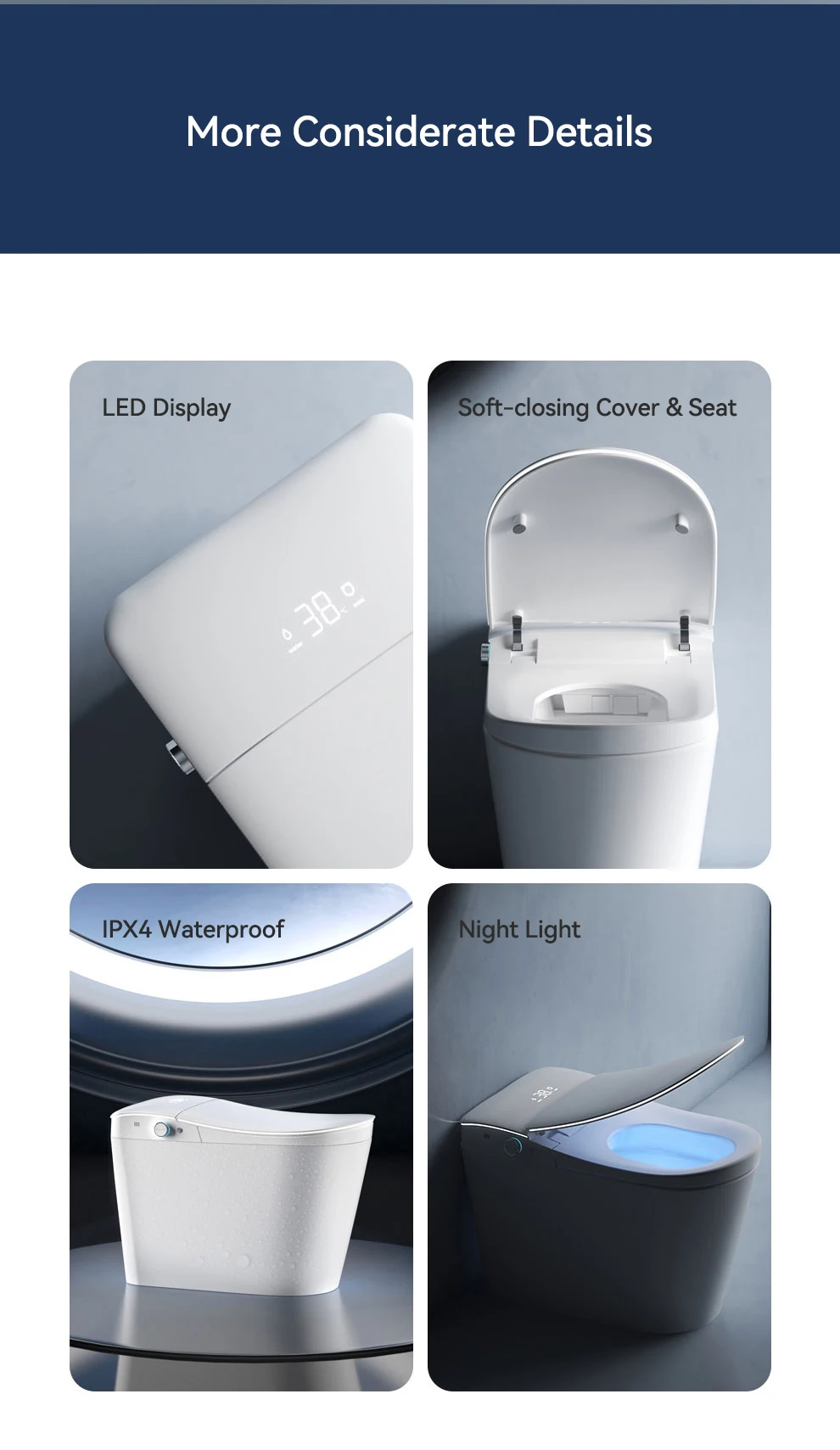 product hot sale automatic open wc electric bidet toilets intelligent toilet bowl foot touch sensor flush one piece smart toilet-24