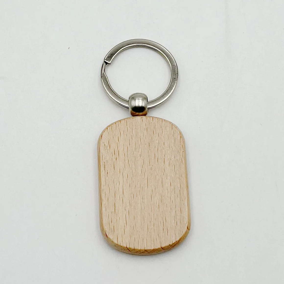 Factory Outlet Wood Key Chain Custom Laser Engraved Silkscreen