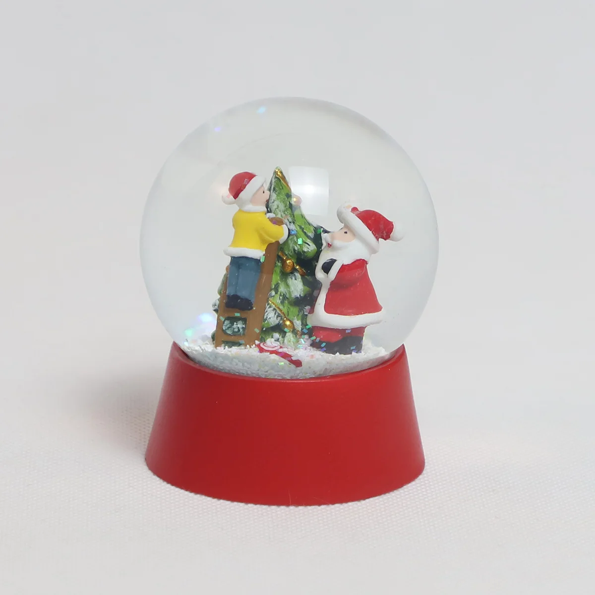 Transparent Glass Brand Souvenir Rotating Snow Globe Gift Promotion for Decoration