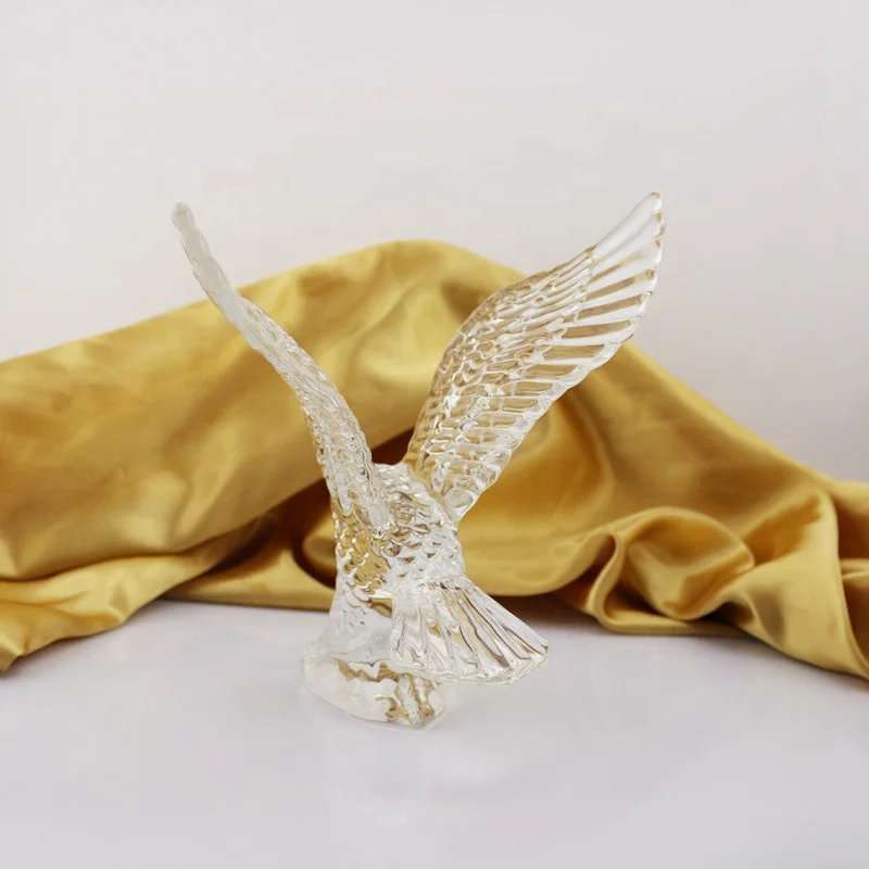 2024 K9 Crystal Eagle Statue Trophy Crystal Figurine for Business Gift Office Decoration