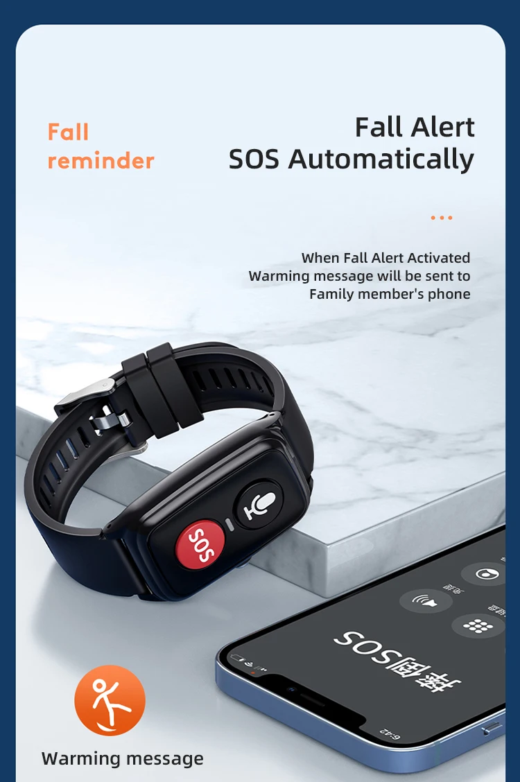 Smartwatch for Elderly with SOS Button - 4G GPS Tracker