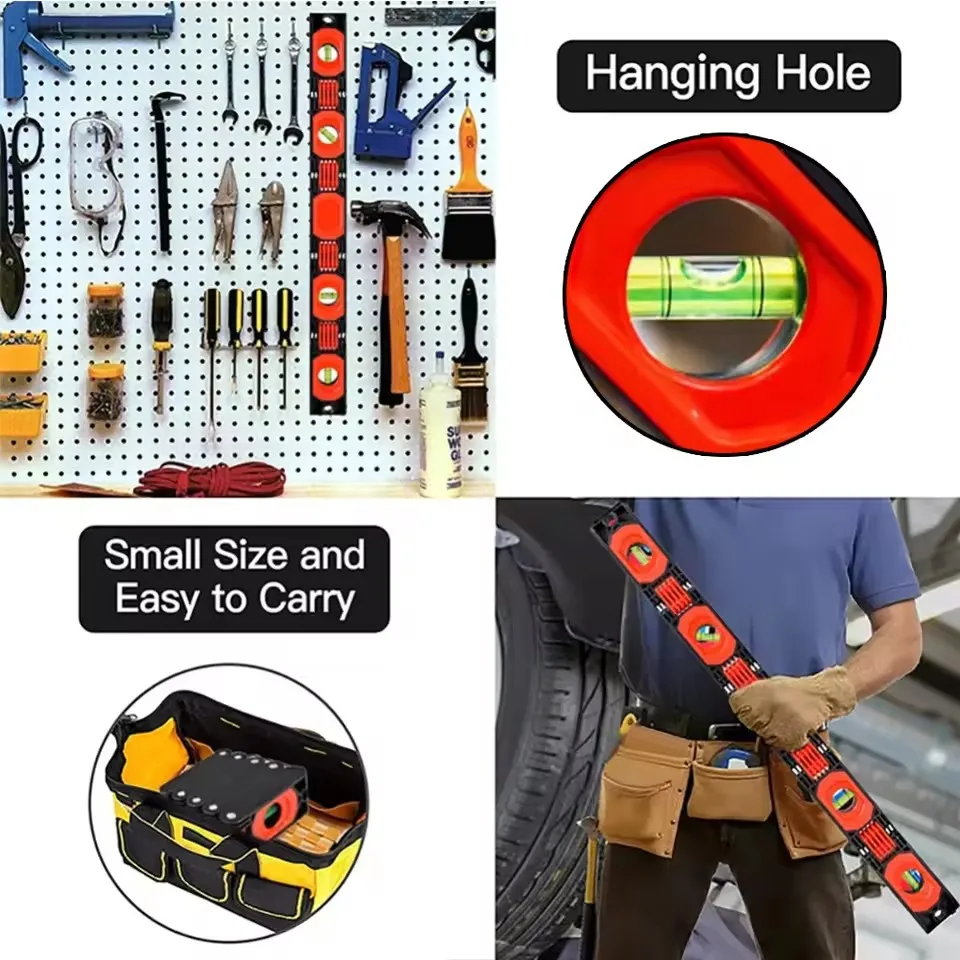 Foldable Level Accurate 3/4/5/6 Sections Multi Function Magnetic Folding Level Measuring Tool Multi Angle for Home Improvement
