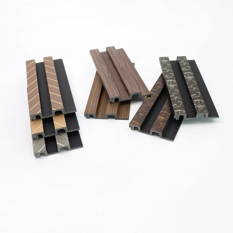 Easy Install Cornice Baseboard Moulding Waterproof Interior 3D Wood Color Decoration PS Wall Panels