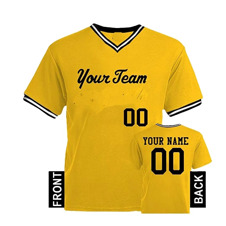 V Neck Breathable Sublimation Print Casual Baseball Uniforms