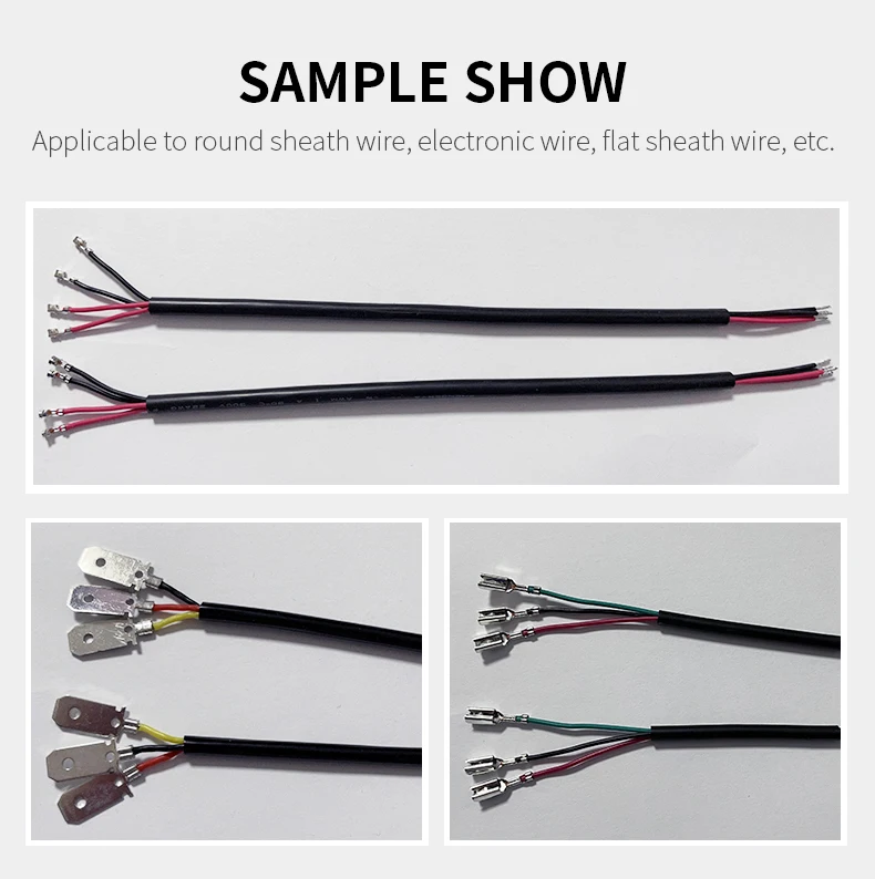 Multi Core Sheathed Round Wire Stripping Terminal Crimping Tinning