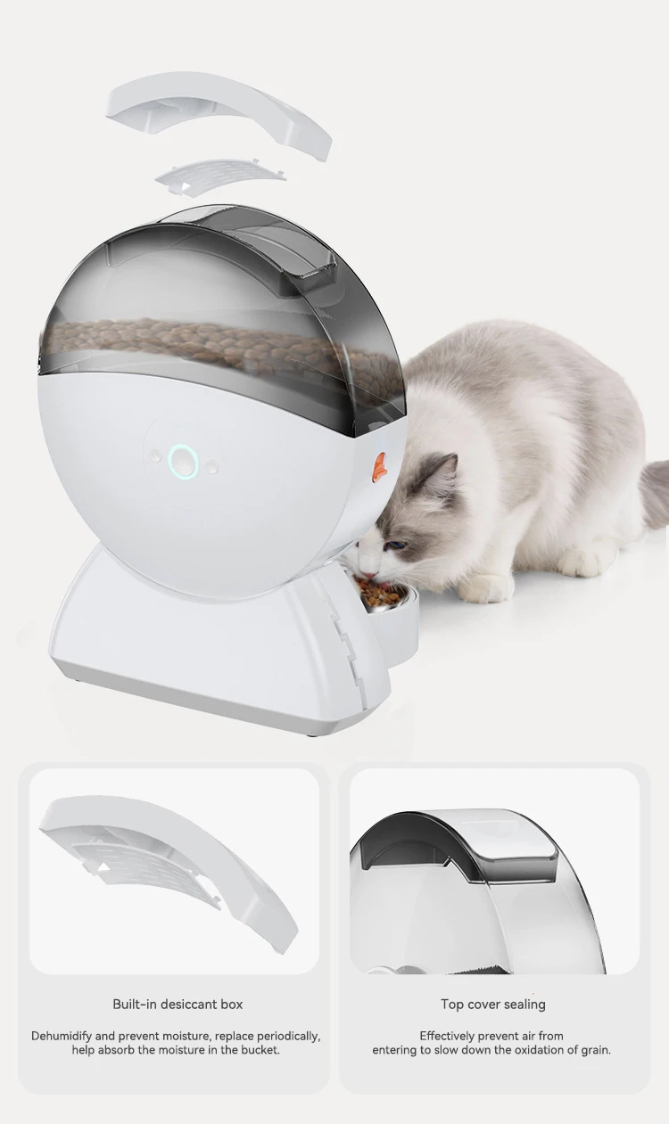 Wholesale New Smart Pet Feeder with 1080P Camera WiFi Remote Video Automatic Timing Feeding Pet Supplies details