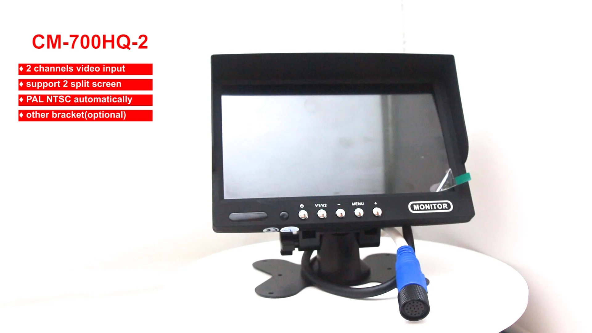 2V/24V PAL/NTSC 7インチLCDモニター 夜間暗視赤外線防水 18発ＬＥＤバックカメラセット 20Mケーブル配線 ガイドラインなし 駐車支援 ◇ : OBEST 7インチオンダッシュ液晶モニター DVDビデオ用 車