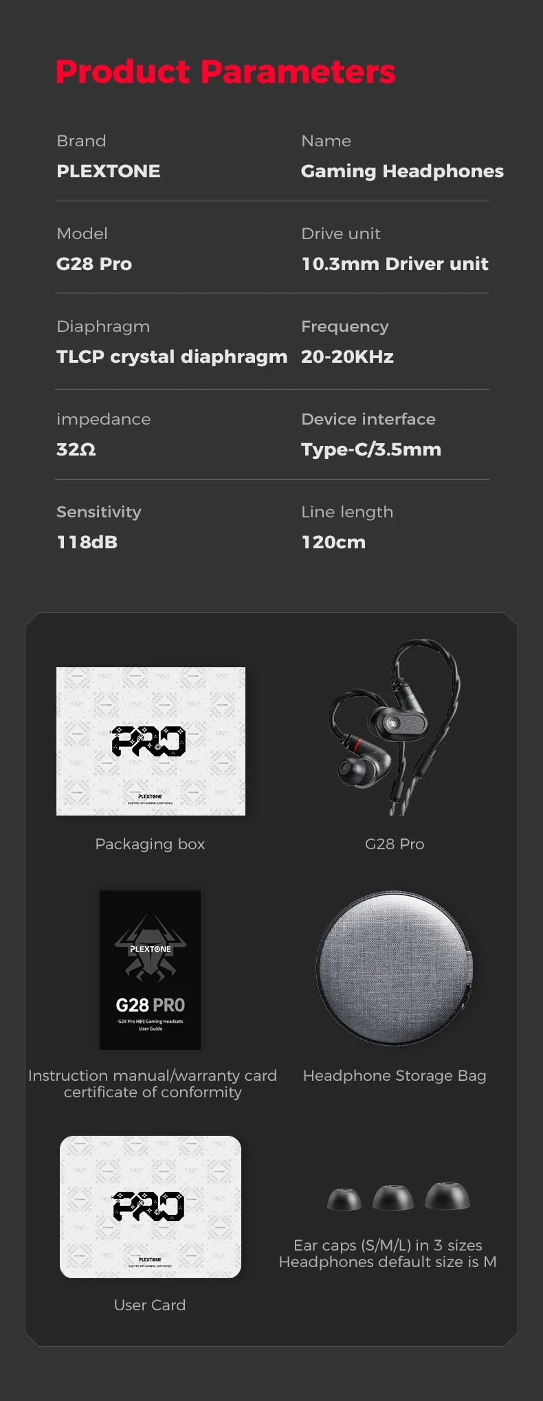 Plextone G28 Pro Gaming Earphones description image 6