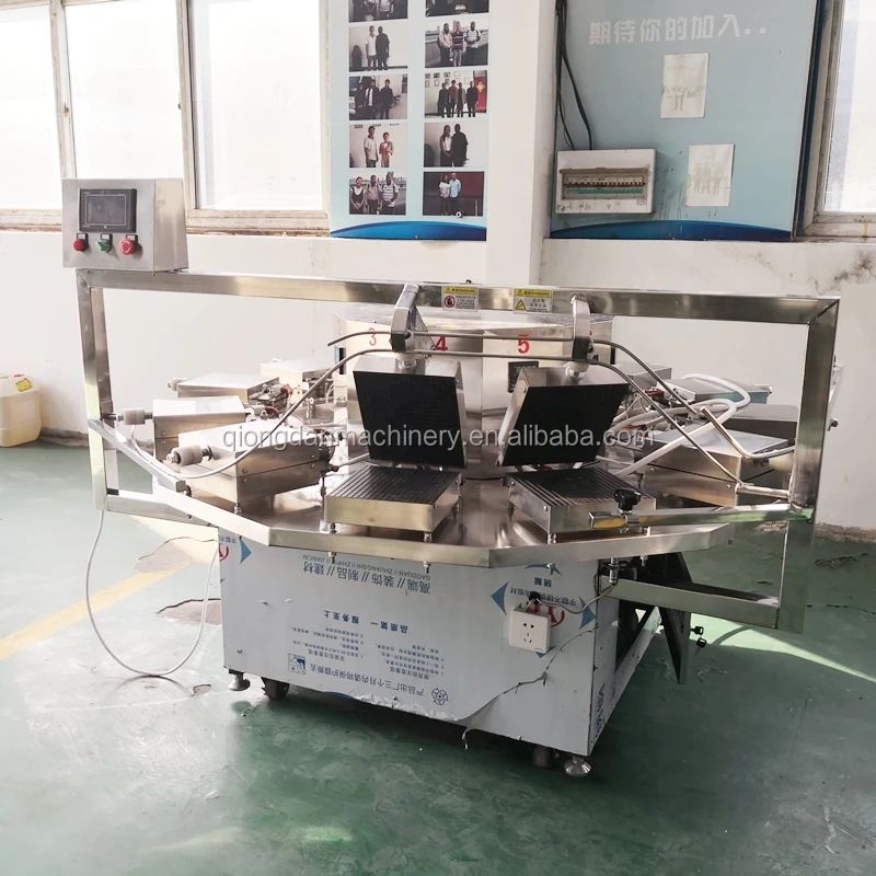 Automatic Phoenix Egg Roll Folding Machine Egg Roll Making Rolling Machine Gas Waffle Wafer Biscuit Crispy Cookie Cone Price