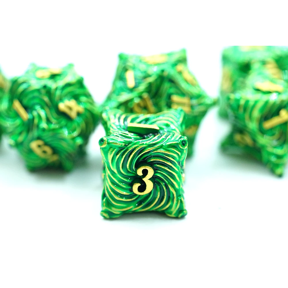 Dungeons & Dragons için Özel Üretim Metal Zar Setleri Eski Çinko Alaşımlı Zarlar Toptan Fiyatlarla