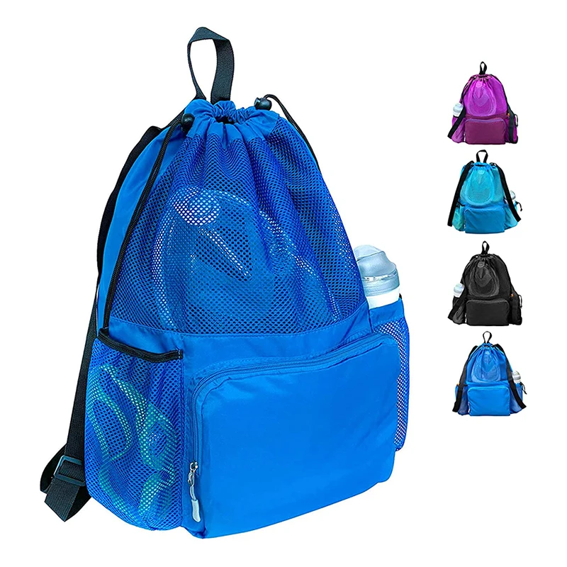 Large Beach Backpack With Straps Swim Backpack With Mesh Pocket For