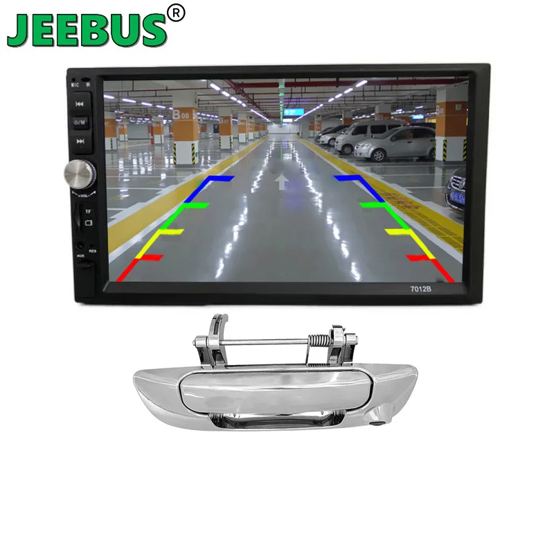 JEEBUS HD 7inch Android Touch Screen Auto Car Radio with MP5 Player  with Ram 1500 Tailgate Handle Reverse Camera