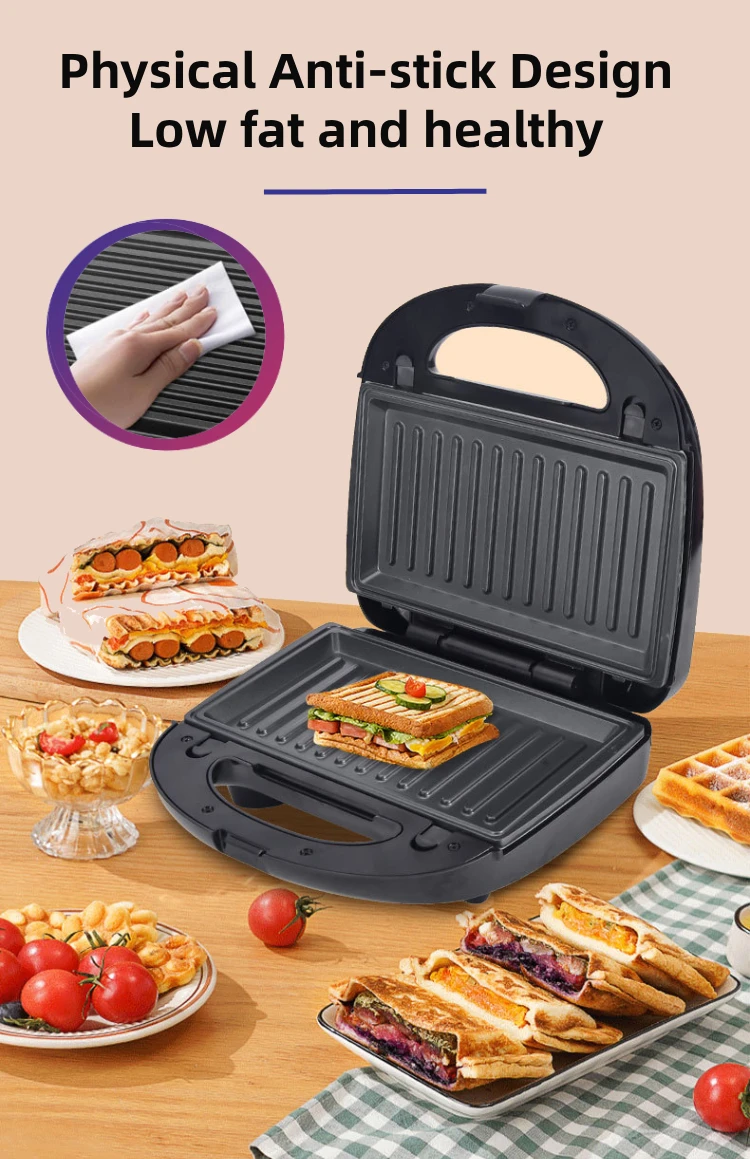 2-Slice Household Sandwich & Waffle Maker - Image 5