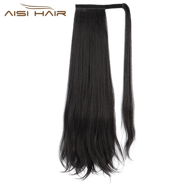 Aisi Hair длинные натуральные волнистые синтетические волосы для конского хвоста термостойкие волоконные накладные на клипсе наращивания волос