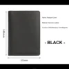 Porta pasaporte negro