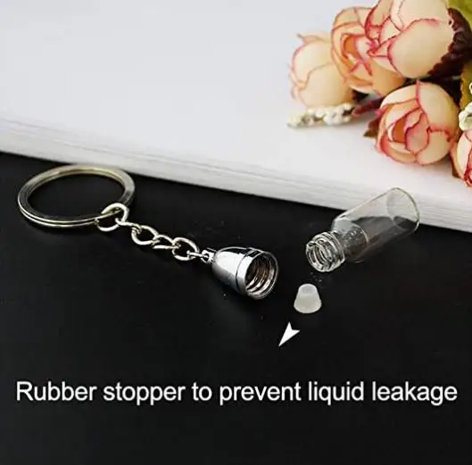 11*35mm Titanium steel urn bottle pendant commemorate pets ashes  perfume bottle pendant jewelry urn keyChain