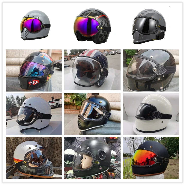 Universal Motorcycle Helmet Bubble Shield Visor Lens Sunglasses Goggles