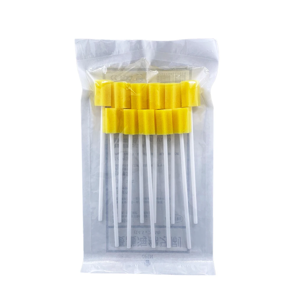 Manufacturer Disposable Medical Dental Sponge Swab Baby Mouth Tongue Cleaning Products Surgical Foam Brush Oral Care Swab