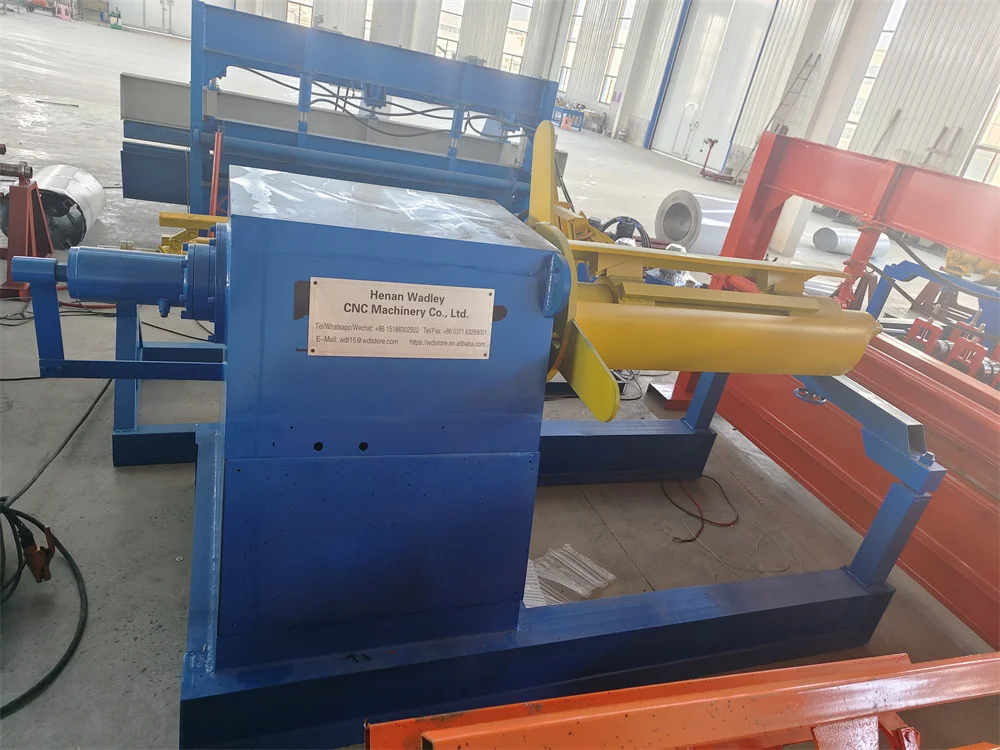 10 Tons High-Speed Automatic Decoiling Machine Hydraulic Aluminum Steel Coil Uncoiler Machine With Coil Car & Press Arm
