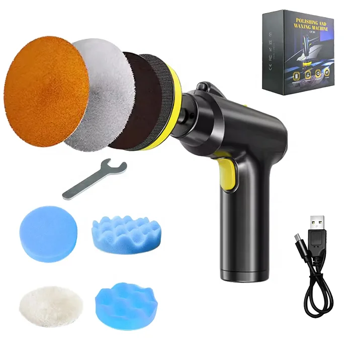Электрическая Беспроводная Машинка Для Полировки Автомобиля с регулируемой скоростью 2000 об./мин.