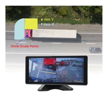 Rongsheng 10.36inch HD Class V Class Vi Blind Spot Cover Front Side View Heavy Duty Truck Camera Mirror System