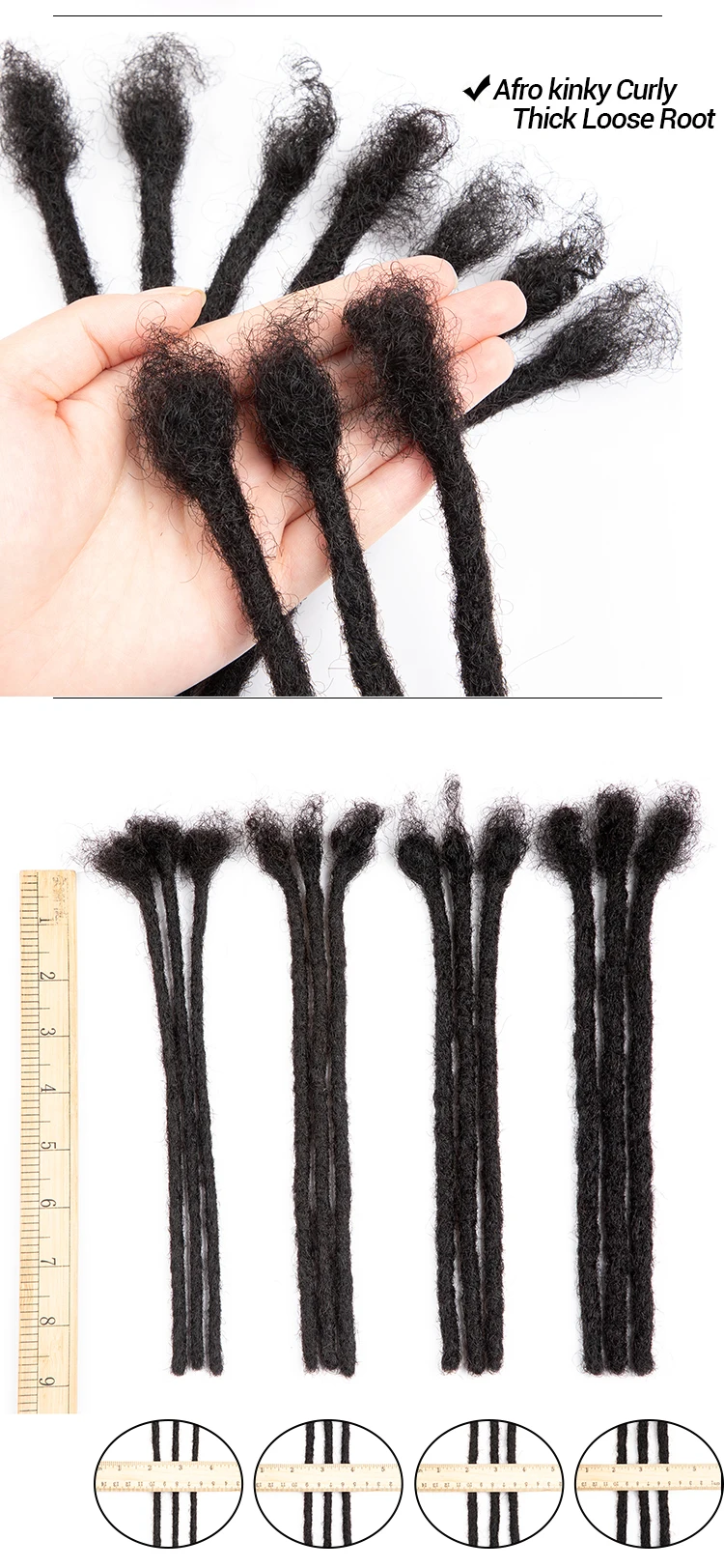 Blt 424inch Dreadlock Hair Extensions Dread Loc Extension Human Hair