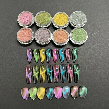 Three-dimensional Color Changing Chameleon Chrome Powder 3D Magnetic Cat Eye Pigment